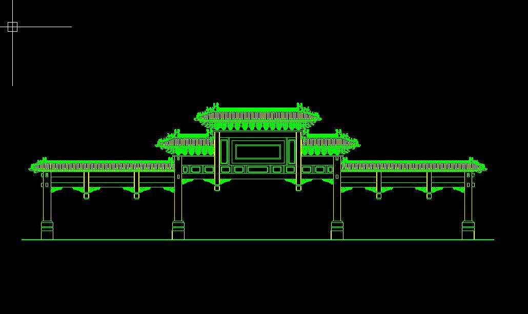 古牌坊-CAD方案平面图/立剖面图/施工图系列