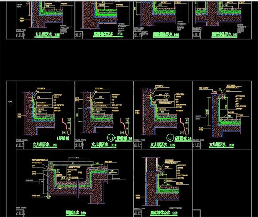 建筑景观规划资料-上海天华建筑施工图设计大样CAD图纸工程做法通用节