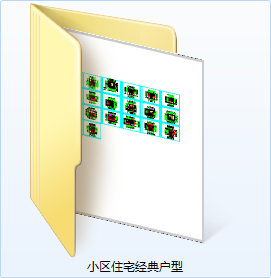 小区住宅经典户型-CAD方案平面图/立剖面图/施工图系列