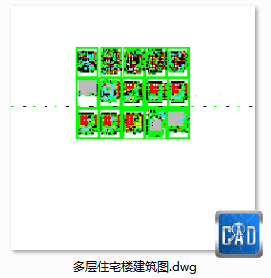 多层住宅楼建筑图-CAD方案平面图/立剖面图/施工图系列