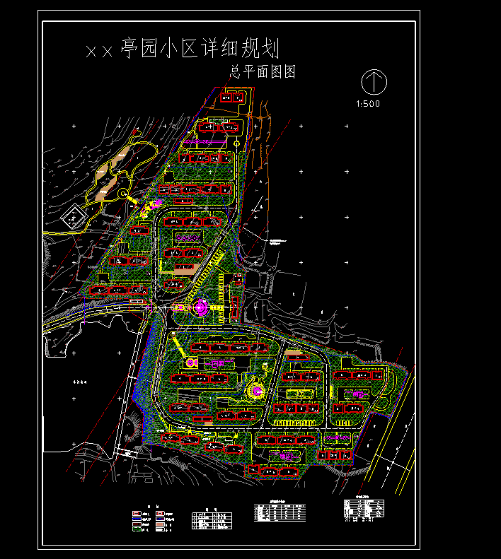 高层住宅公寓居住小区洋房规划总平图(8)-CAD方案平面图/立剖面图/施工图系列