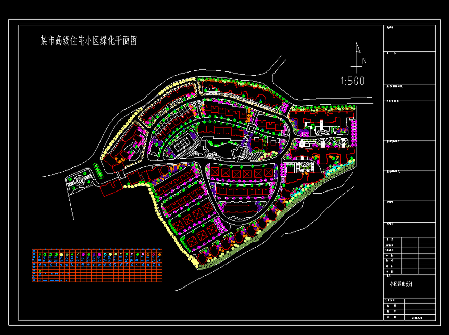 高层住宅公寓居住小区洋房规划(5)-CAD方案平面图/立剖面图/施工图系列