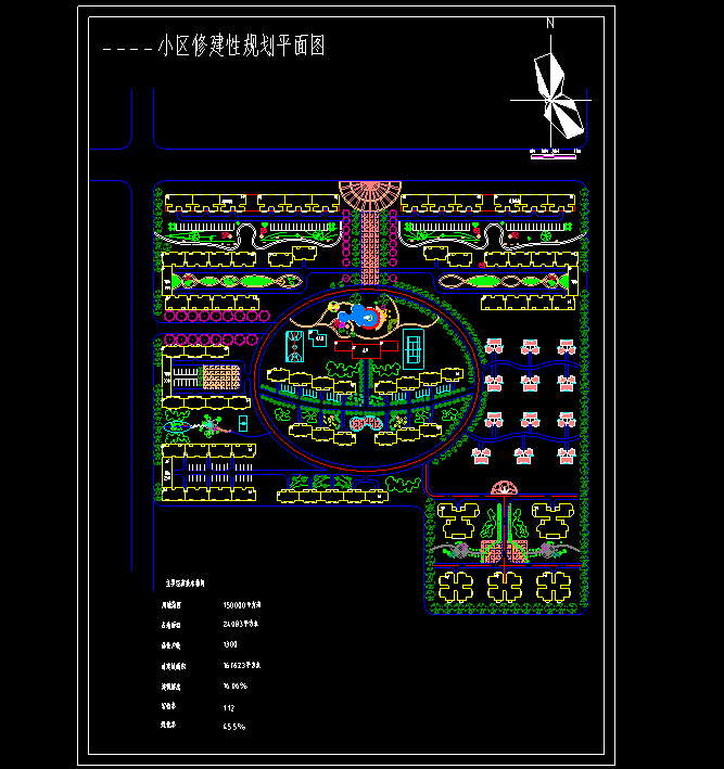 高层住宅公寓居住小区洋房规划(4)-CAD方案平面图/立剖面图/施工图系列