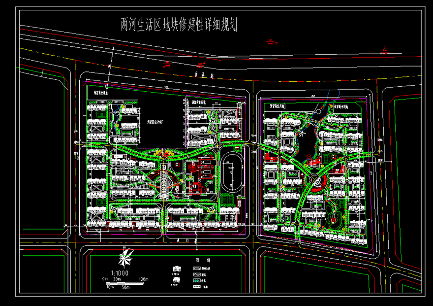 高层住宅公寓居住小区洋房规划(54)-CAD方案平面图/立剖面图/施工图系列