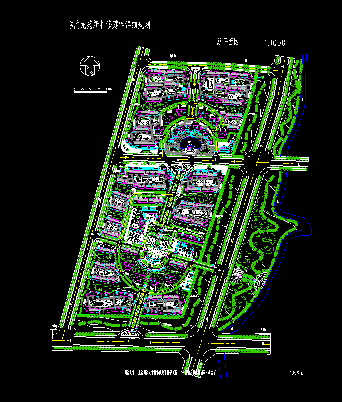 高层住宅公寓居住小区洋房规划(57)-CAD方案平面图/立剖面图/施工图系列