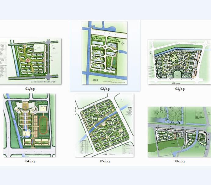 上海建筑物圆林总平面图片6张-CAD方案平面图/立剖面图/施工图系列