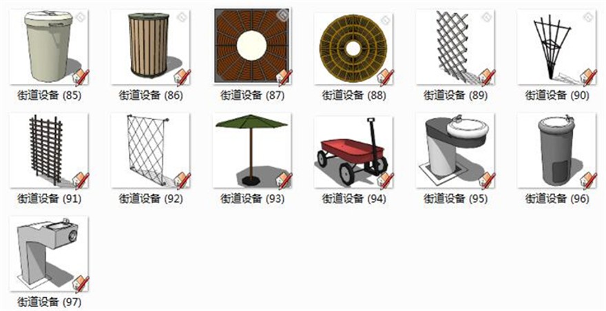 模型-汽车轿车货车自行车船飞机交通工具SU模型SketchUp草SU建筑景观室内模型