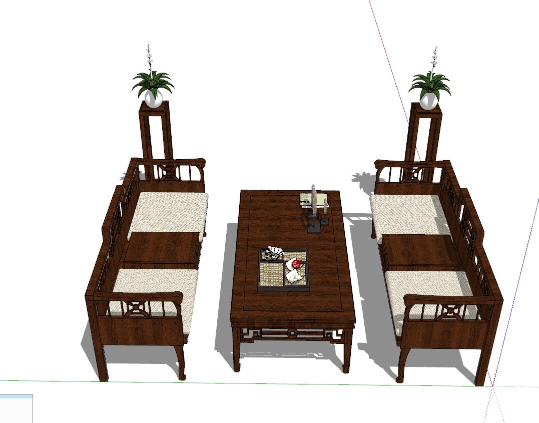 沙发室内组件su单体模型sketchup模型16-SU建筑景观室内模型
