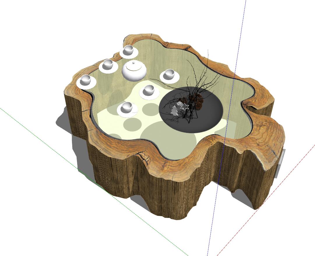 茶几室内组件su单体模型sketchup模型39-SU建筑景观室内模型