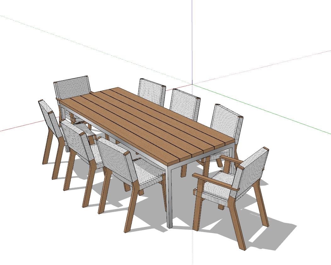 餐桌组合sketchup模型52-SU建筑景观室内模型