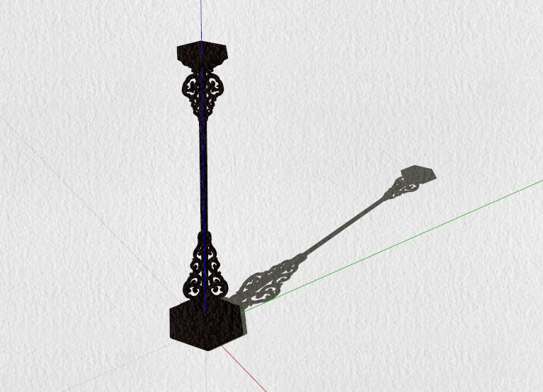 5中式燈柱-SU建筑景观室内模型
