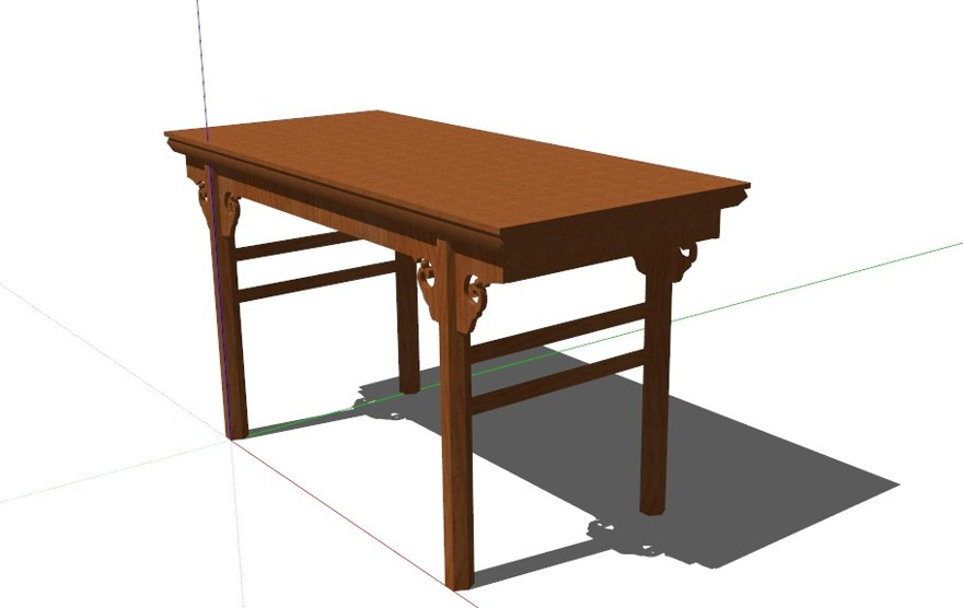 中式案台-003-SU建筑景观室内模型