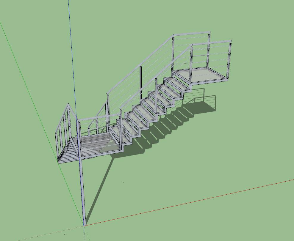 楼梯sketchup模型52-SU建筑景观室内模型