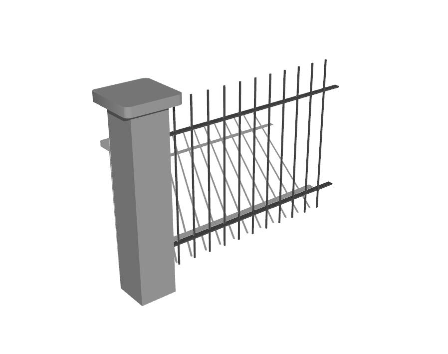 铁栏围栏等sketchup模型12-SU建筑景观室内模型