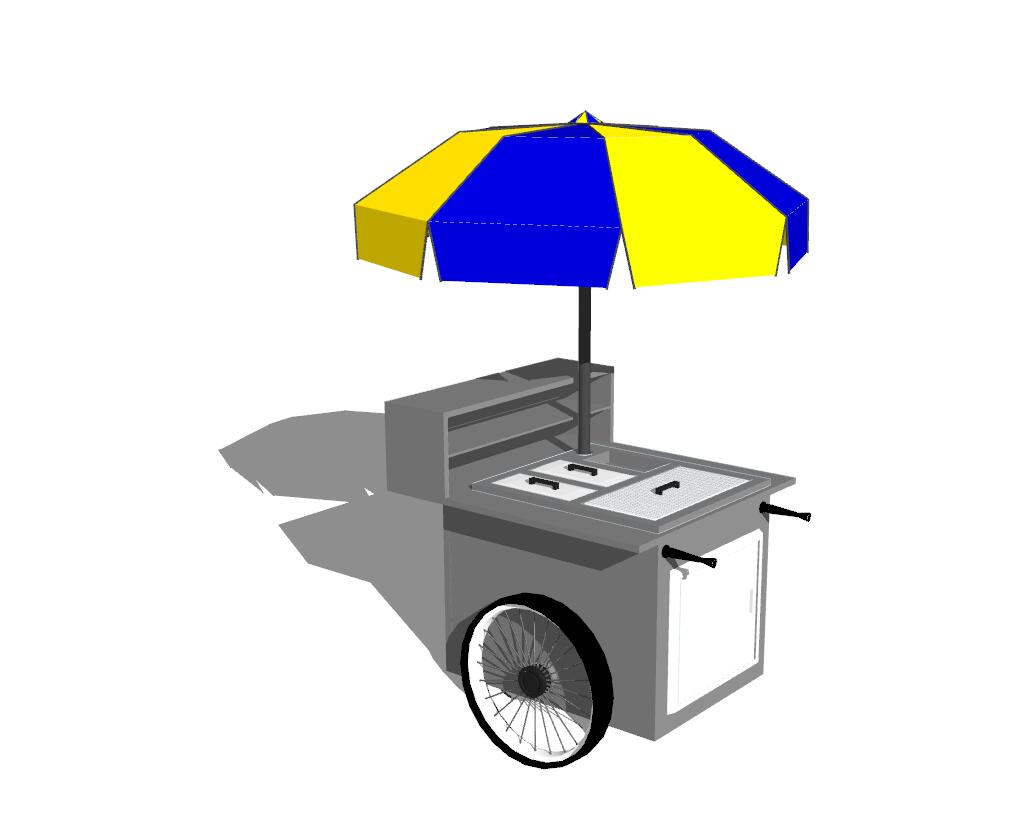 太阳伞sketchup模型5-SU建筑景观室内模型