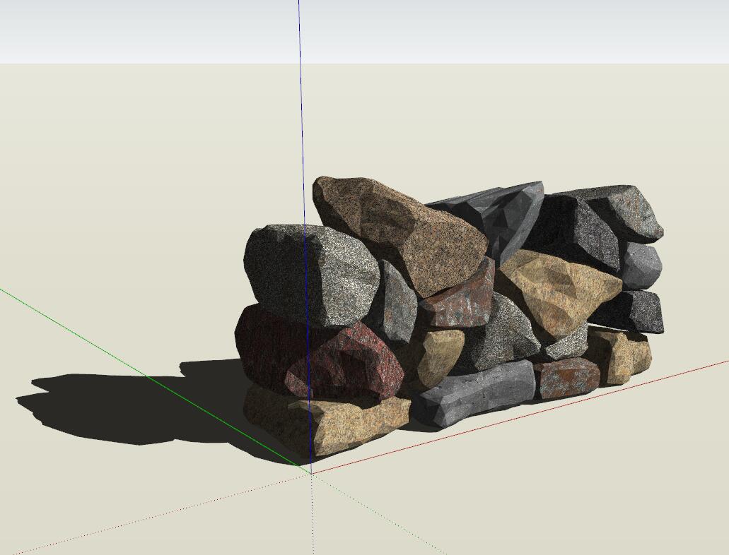 景观石头sketchup模型11-SU建筑景观室内模型