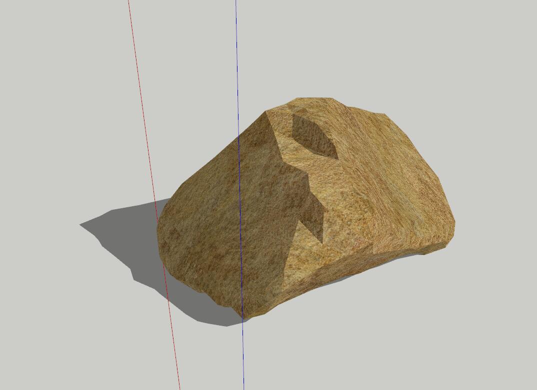 景观石头sketchup模型32-SU建筑景观室内模型