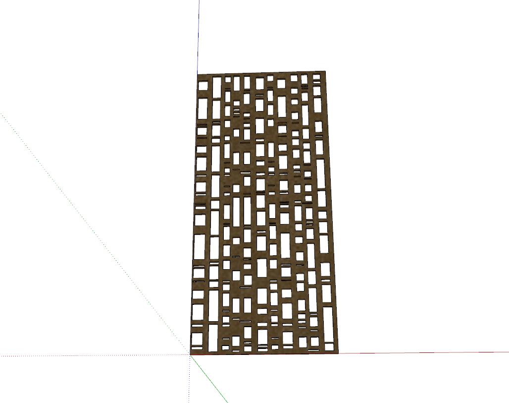 花窗纹理-构筑物小品单体组件sketchup模型34-SU建筑景观室内模型