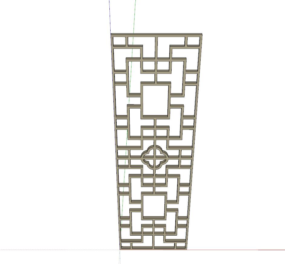 花窗纹理-构筑物小品单体组件sketchup模型40-SU建筑景观室内模型