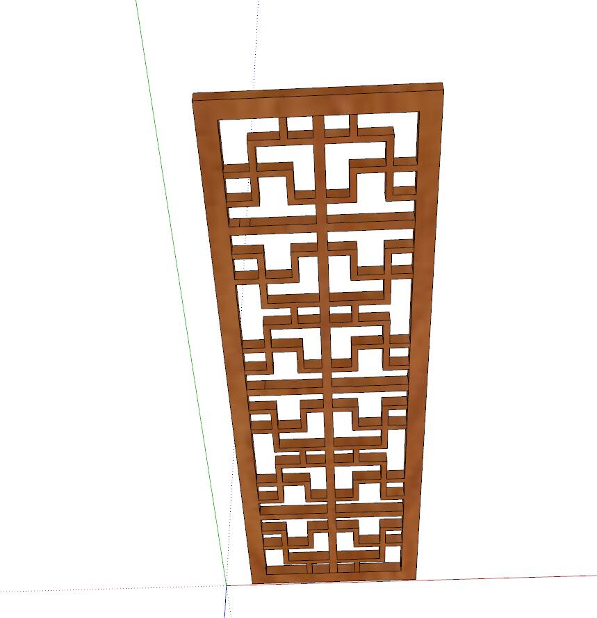 花窗纹理-构筑物小品单体组件sketchup模型46-SU建筑景观室内模型