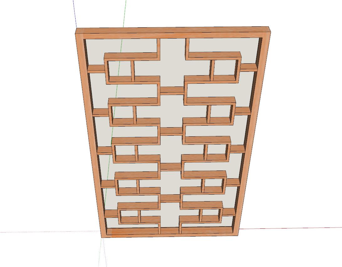 花窗纹理-构筑物小品单体组件sketchup模型59-SU建筑景观室内模型