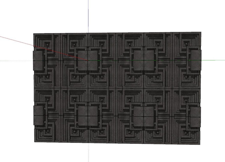 景墙照壁-构筑物小品单体组件sketchup模型34-SU建筑景观室内模型