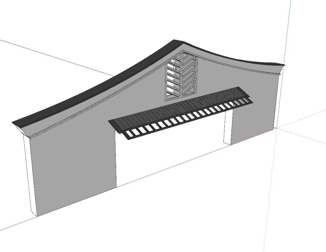 景墙照壁-构筑物小品单体组件sketchup模型61-SU建筑景观室内模型