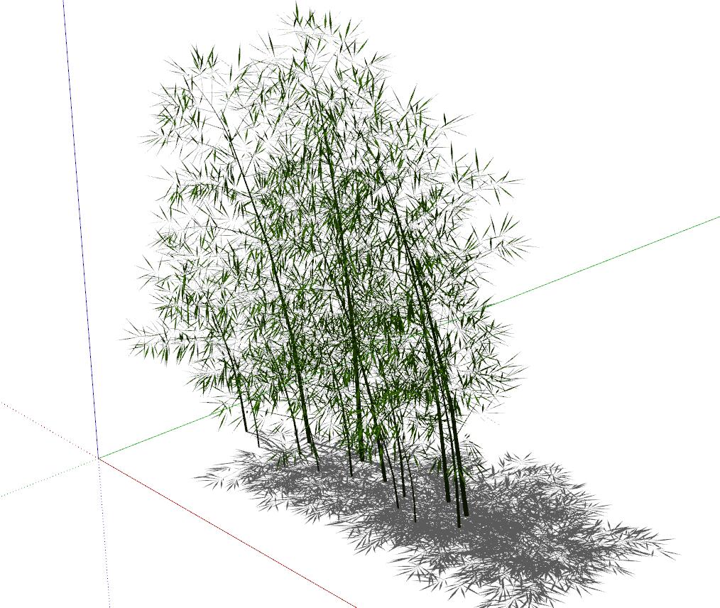 竹类sketchup模型4-SU建筑景观室内模型