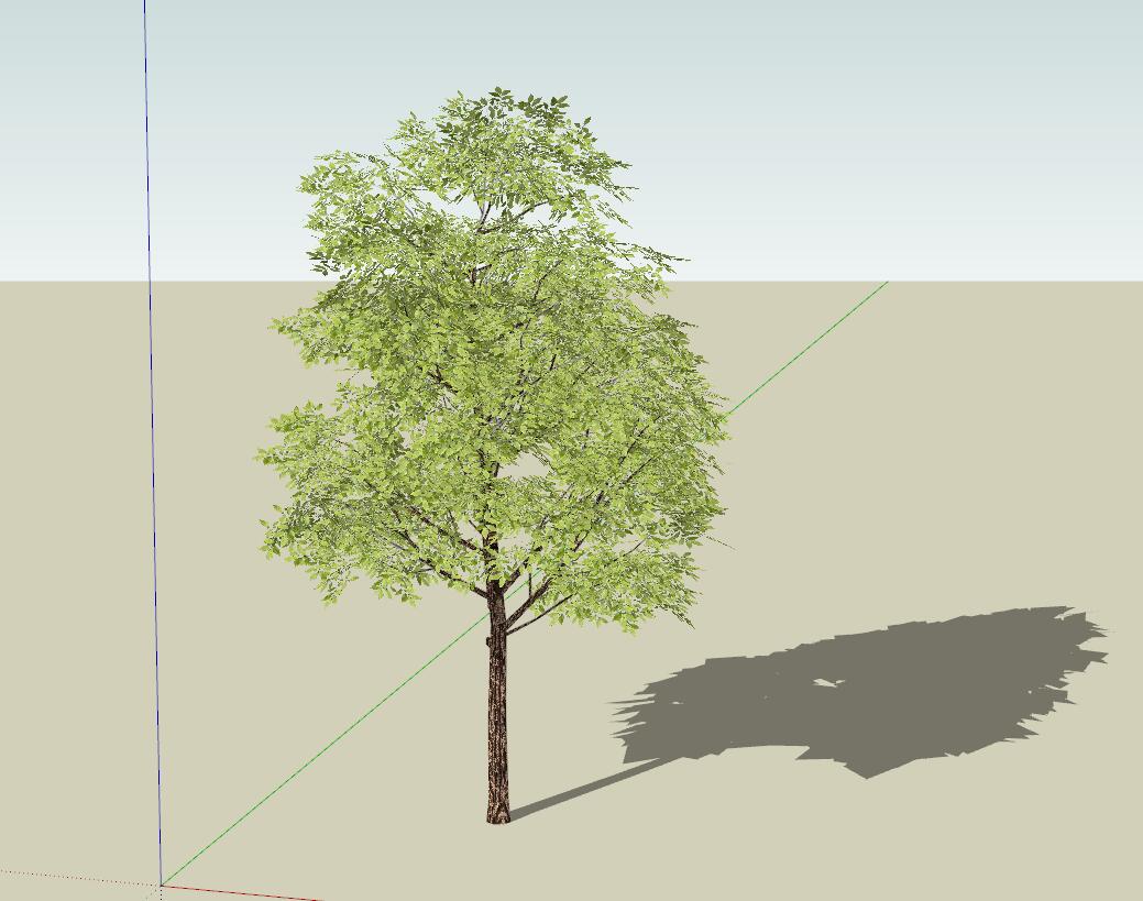 1绿色乔木sketchup模型44-SU建筑景观室内模型