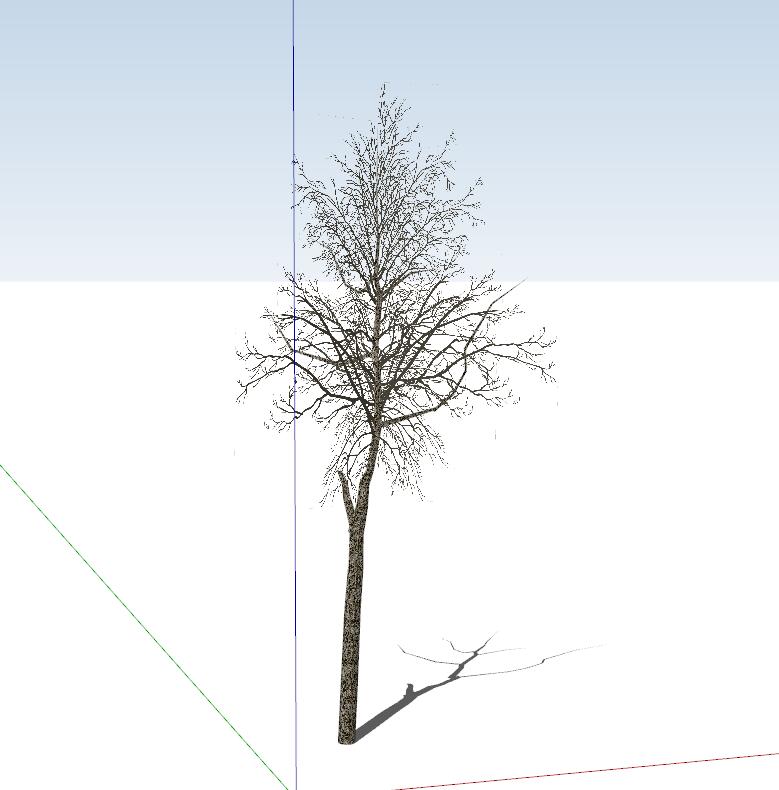 枯树冬季树sketchup模型9-SU建筑景观室内模型