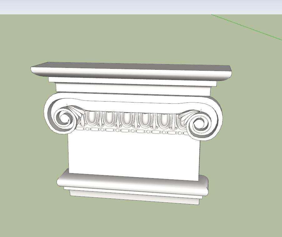 欧式美式柱头装饰-SU建筑景观室内模型
