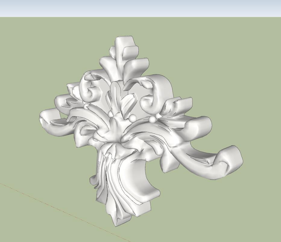 欧式美式柱头装饰-SU建筑景观室内模型