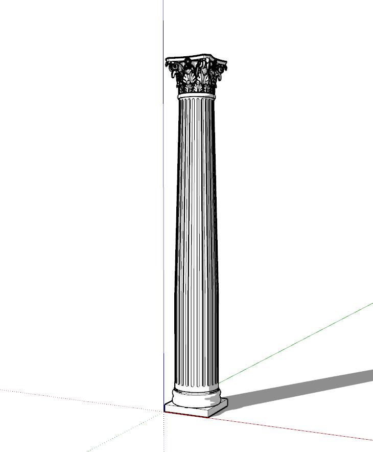 欧式美式柱-SU建筑景观室内模型