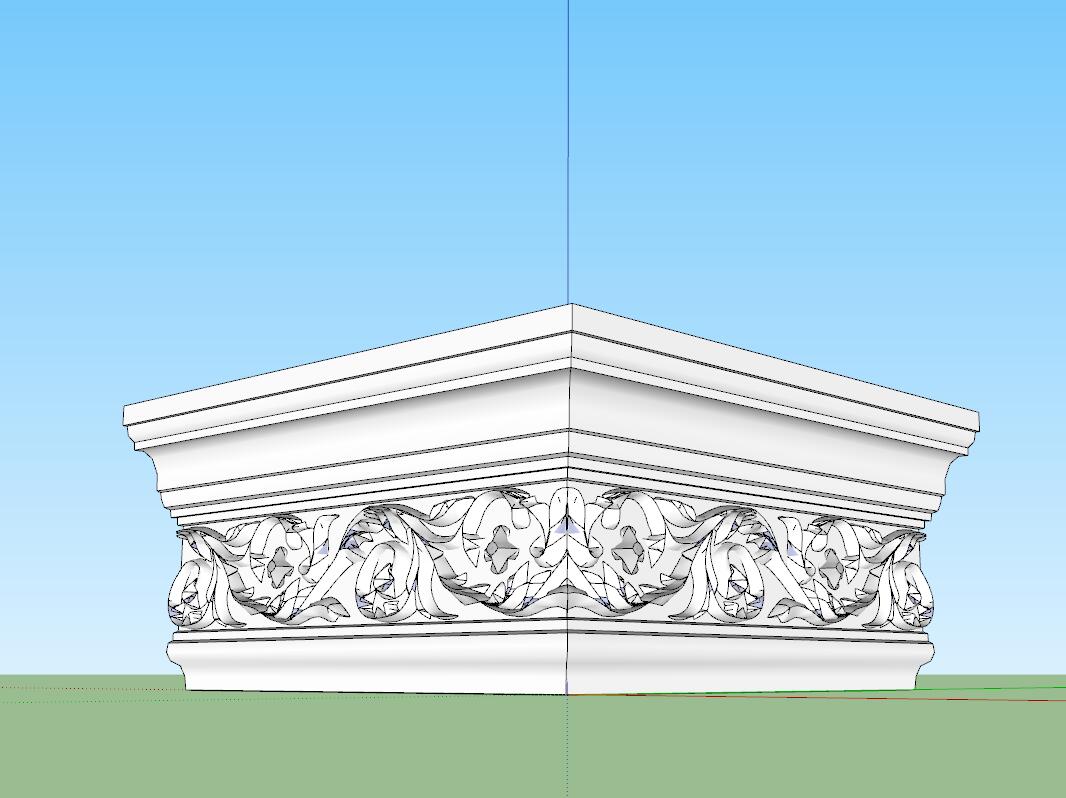 欧式美式柱头-SU建筑景观室内模型