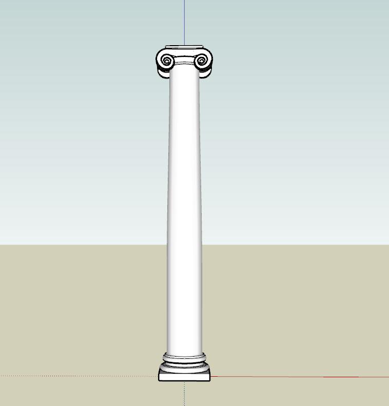 欧式美式柱-SU建筑景观室内模型