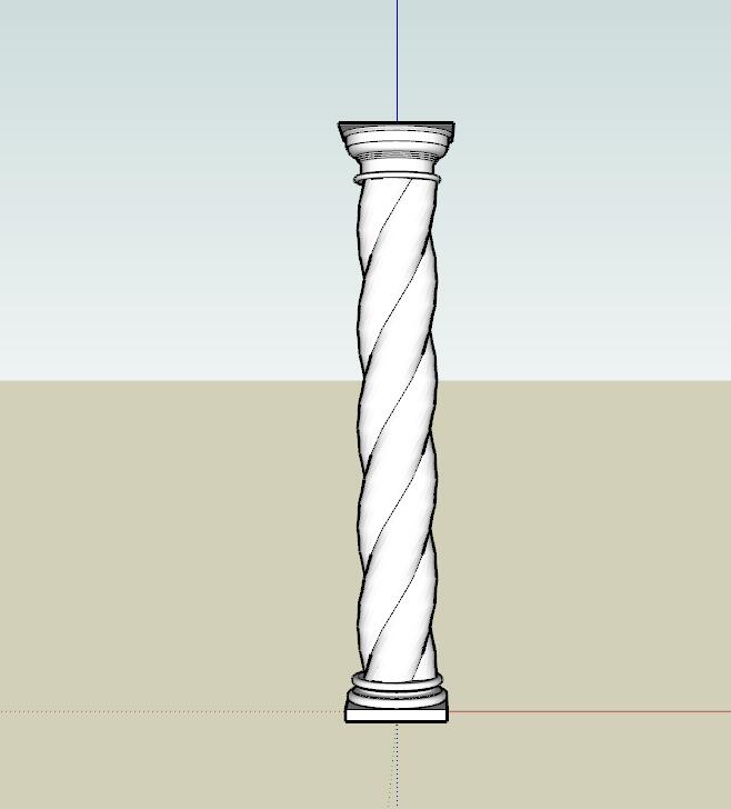 欧式美式柱-SU建筑景观室内模型