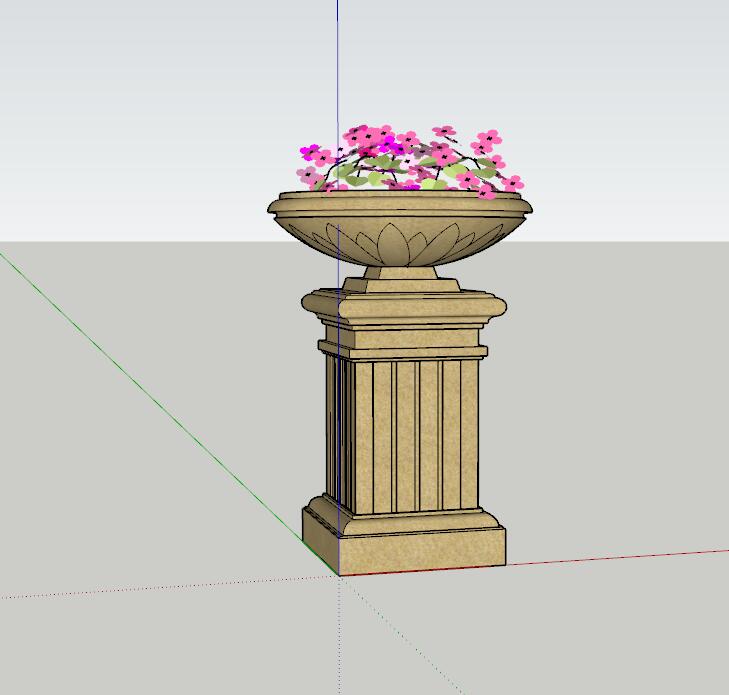 花钵-SU建筑景观室内模型