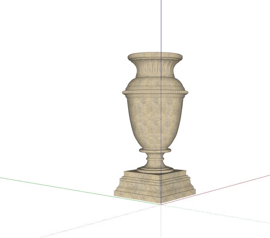 欧式美式陶罐-SU建筑景观室内模型