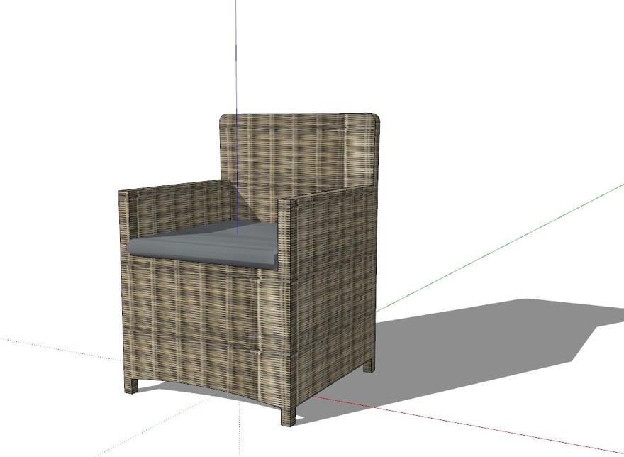 单人座椅sketchup模型10-SU建筑景观室内模型