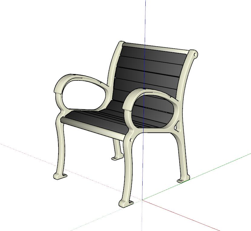 单人座椅sketchup模型18-SU建筑景观室内模型