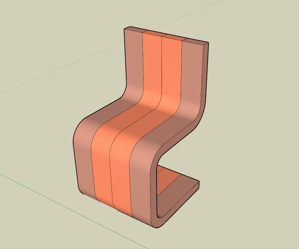 单人座椅sketchup模型23-SU建筑景观室内模型