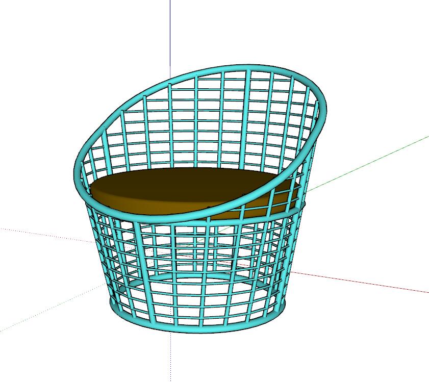 单人座椅sketchup模型32-SU建筑景观室内模型