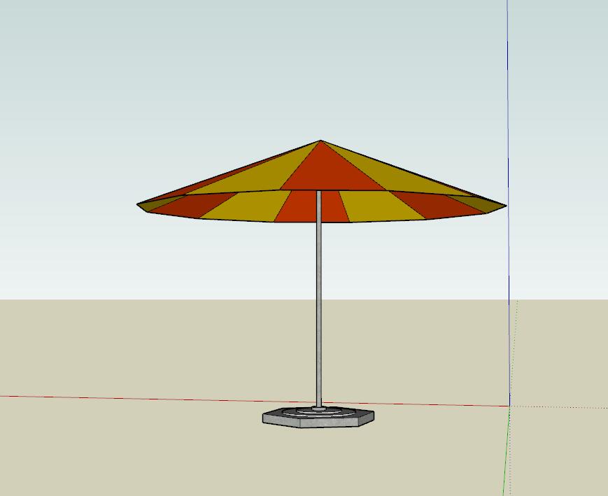 遮阳伞sketchup模型13-SU建筑景观室内模型