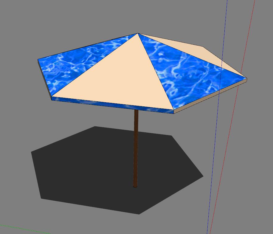 遮阳伞sketchup模型27-SU建筑景观室内模型