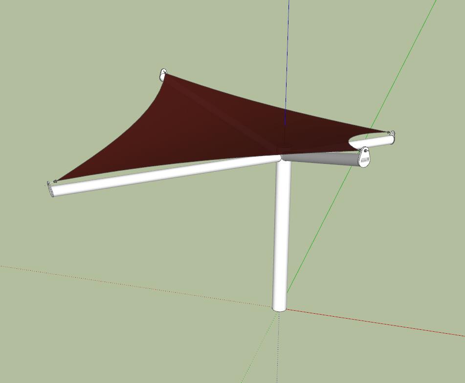 遮阳伞sketchup模型36-SU建筑景观室内模型