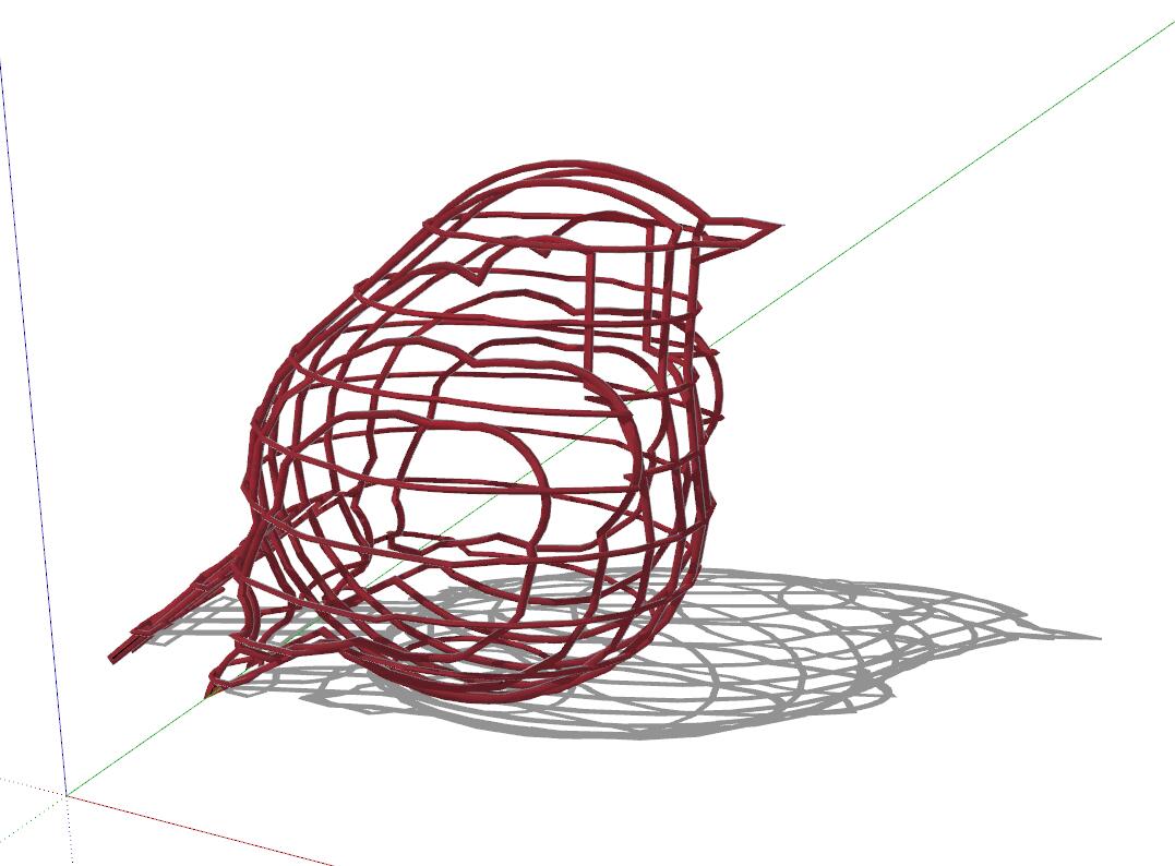 动物雕塑sketchup模型65-SU建筑景观室内模型