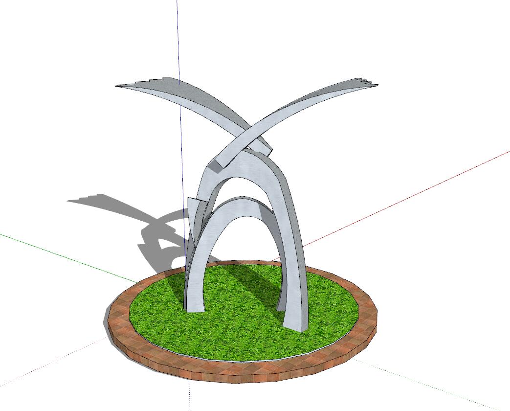 抽象雕塑sketchup模型8-SU建筑景观室内模型