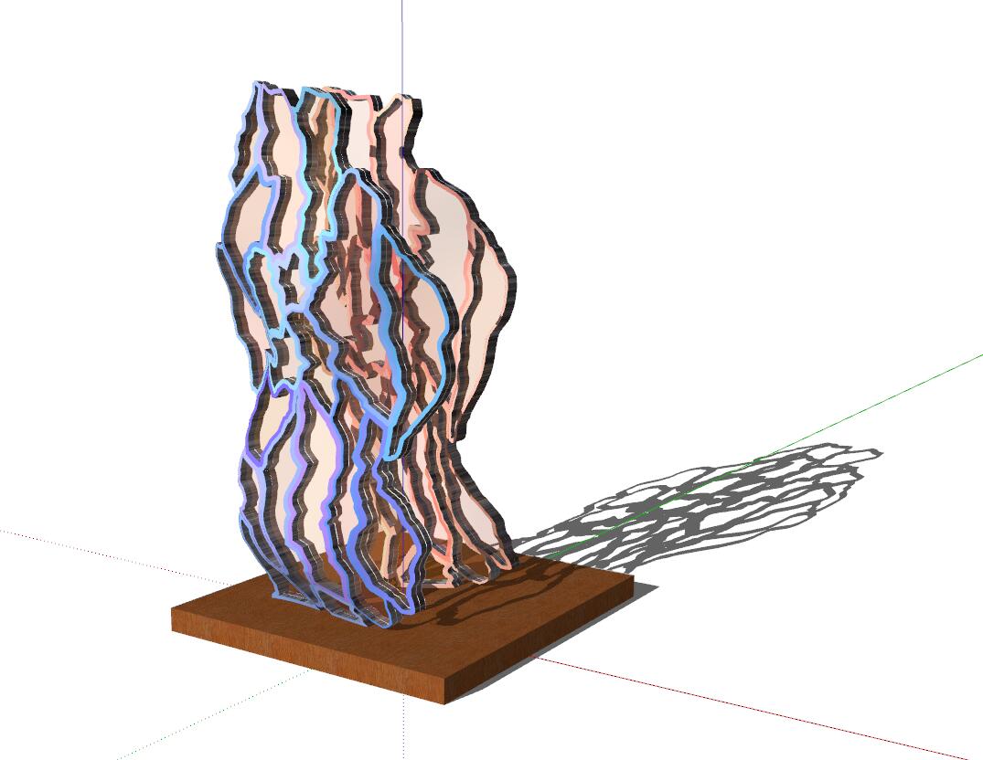 抽象雕塑sketchup模型22-SU建筑景观室内模型