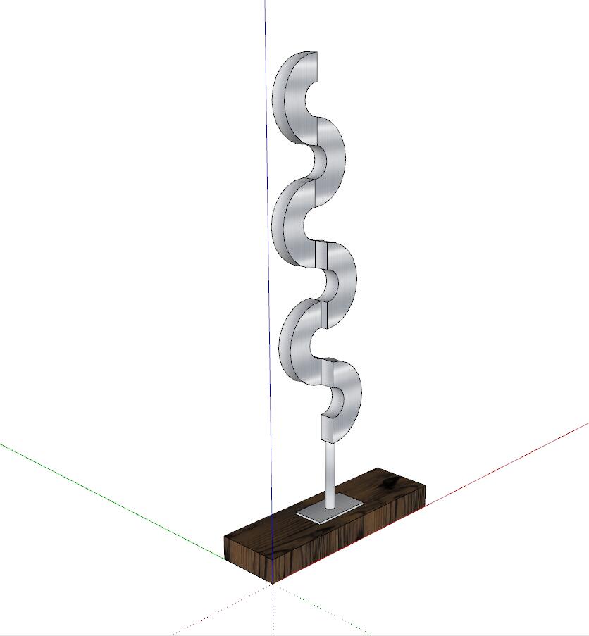 抽象雕塑sketchup模型28-SU建筑景观室内模型