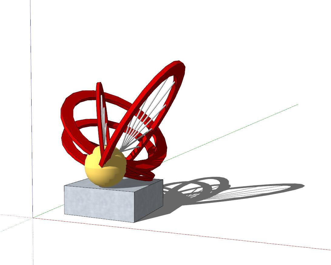 抽象雕塑sketchup模型47-SU建筑景观室内模型